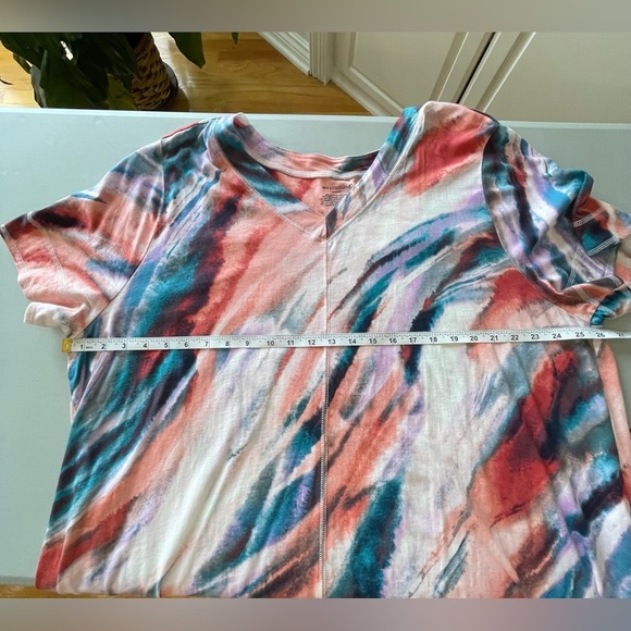 Westbound women's size 3X pull over top career casual paint brush v neck - Picture 6 of 13